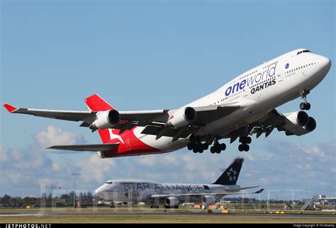 Vh Oef Boeing 747 438er Qantas Tim Bowrey Jetphotos