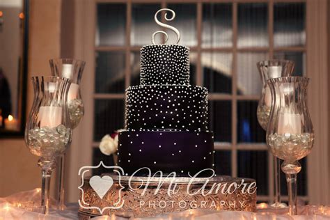 Love The Cake Stand With The Candles On The Side And Twinkle Lights On