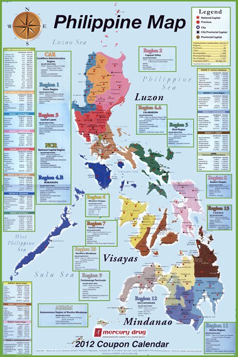 Administrative divisions map of philippines. Large detailed administrative map of Philippines with ...