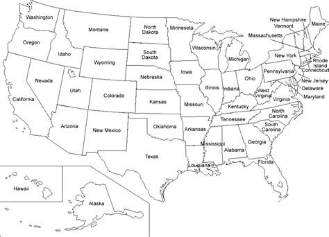 Printable Map Of Usa Map Of United States