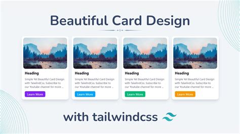 Beautiful And Simple Card Design Using Tailwind Css Youtube