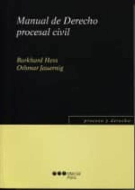 Manual De Derecho Procesal Civil Vvaa Casa Del Libro