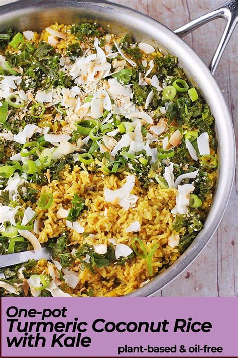 One Pot Turmeric Coconut Rice With Kale Is Creamy Aromatic And Full