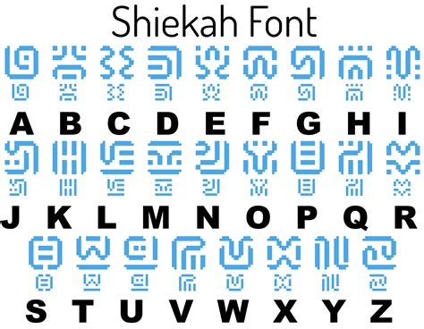 Legend Of Zelda Breath Of The Wild Sheikah Font Mazsignature