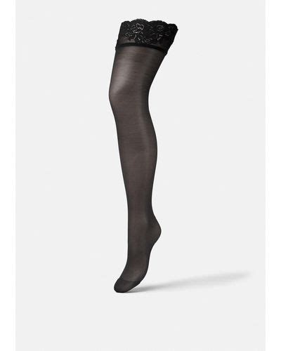 black stockings for women lyst