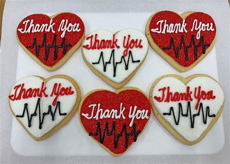 A Dozen Decorated Thank You Cookies Barbee Cookies