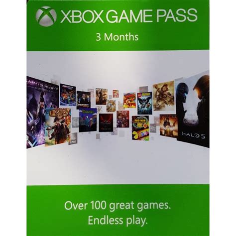 Xbox Game Pass 3 Months Code Xbox T Card T