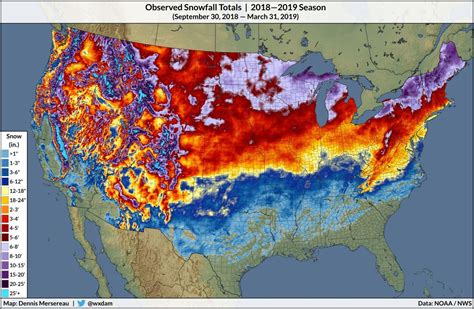 Heres A Look At How The Snow Piled Up Across The United States This