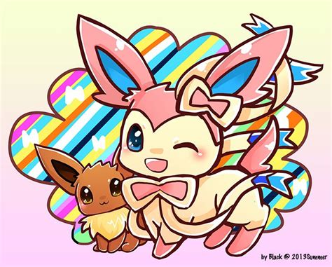 Chibi Eevee Evolutions Sylveon