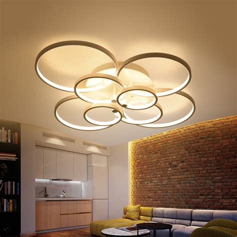 Led Kitchen Ceiling Light Fixtures Modern Ceiling Lights White Round