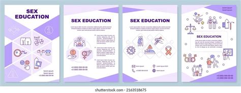 Sex Education Awareness Purple Brochure Template Stock Vector Royalty