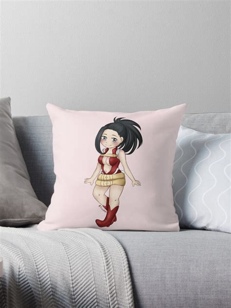 Momo Yaoyorozu Throw Pillow By Firepokemaster Redbubble