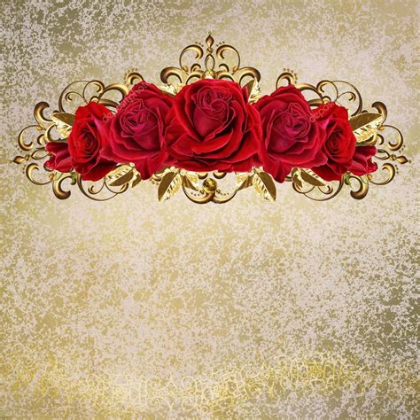 Check spelling or type a new query. Composition of red roses in a gold frame. Old style. Pastel shades. Floral background. ⬇ Stock ...