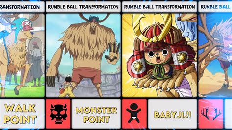 All Chopper Forms In One Piece Rumble Ball Transformations Youtube