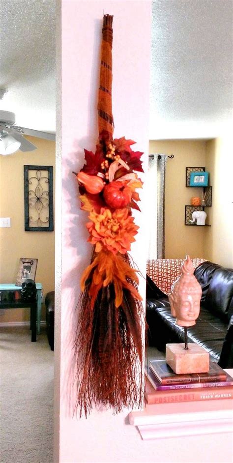Cinnamon Scented Broom Decorated For Fall My Home Smells Yum