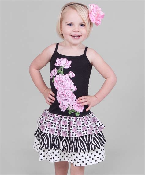 Zulily Fall Black Floral Dress Toddler And Girls Toddler Girl