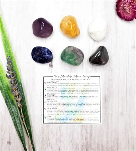 Motivation Focus And Mental Clarity Crystal Kit Crystals For Etsy