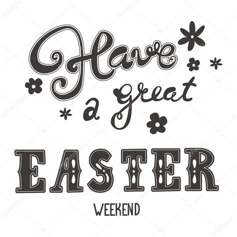 Easter Greetings Hand Lettering Inscription Have A Great Easter
