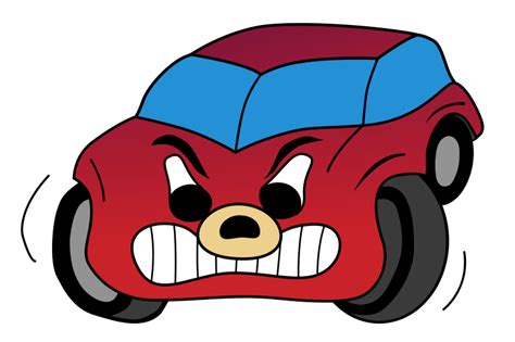 Free Clipart Comic Red Angry Car Roland81