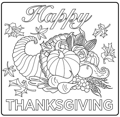 Thanksgiving free to color for children - Thanksgiving Kids Coloring Pages