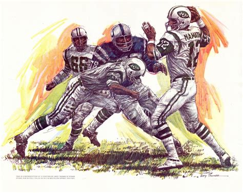 Original Art By Gary Thomas Nfl Football Art Football Art Sports Art