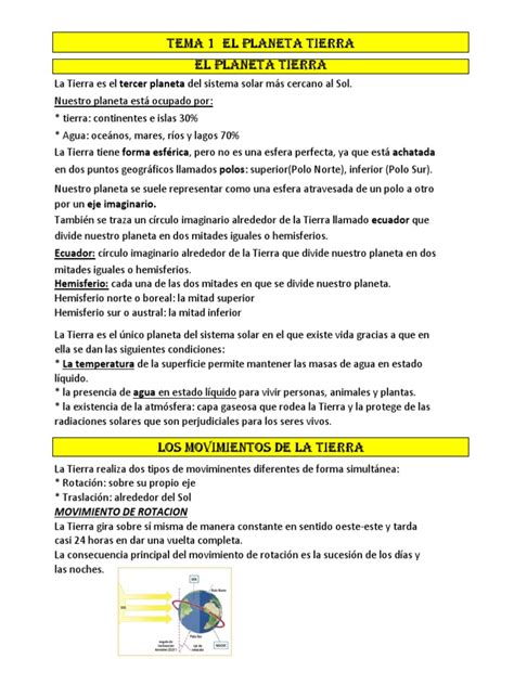 Tema 1 El Planeta Tierra Pdf