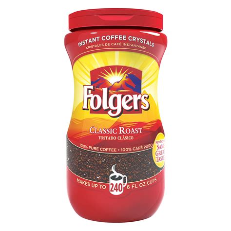 Folgers Coffee Classic Roast 100 Pure Instant 16oz Ebay