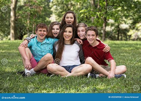 Happy Friends Embracing Stock Photo Image Of Pleasant 45558958
