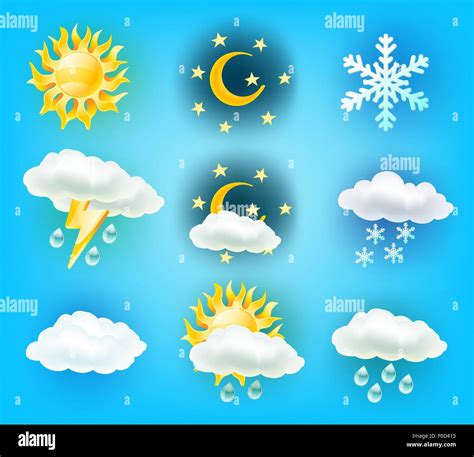 Weather Symbols High Resolution Stock Photography And Images Alamy