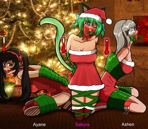 Rule 34 3girls Bondage Christmas Tape Bondage Tape Gag Tied Up 7689298