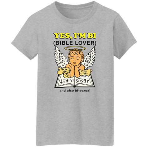 angel yes i m bi bible lover and also bisexual shirt lelemoon