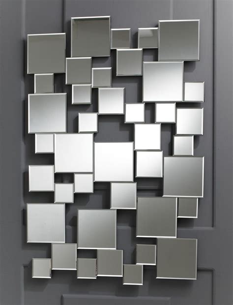 A Visually Stunning Well Crafted Rectangular Decorative Squares Mirror