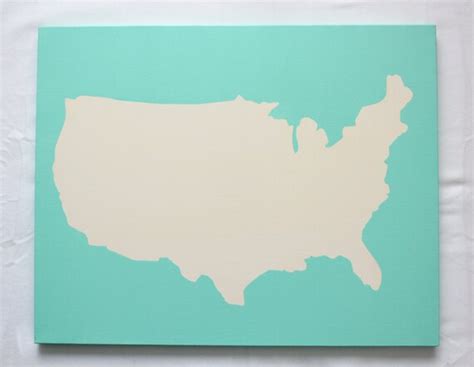 United States Diy Customize Map 16x20 Canvas Acrylic Etsy