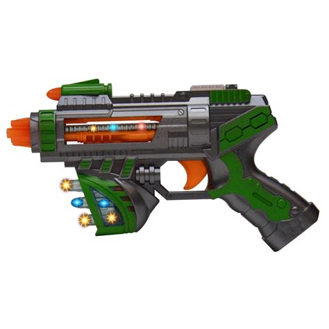 Super Spinning Space Infinity Blaster Pistol Toy Gun For Kids With Led