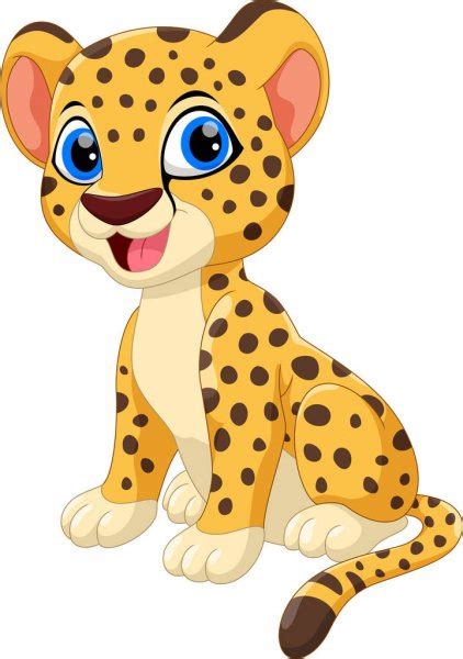 How to draw cartoon cheetahs with easy step by step drawing. Cute Cheetah Cartoon Isolated White Background — Stock ...
