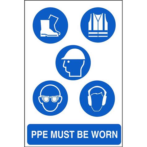 Ppe Must Be Worn At All Times Mandatory Construction Safety Signs