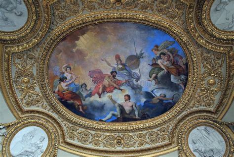 Fresco On Ceiling Louvre Editorial Photography Image 47871162