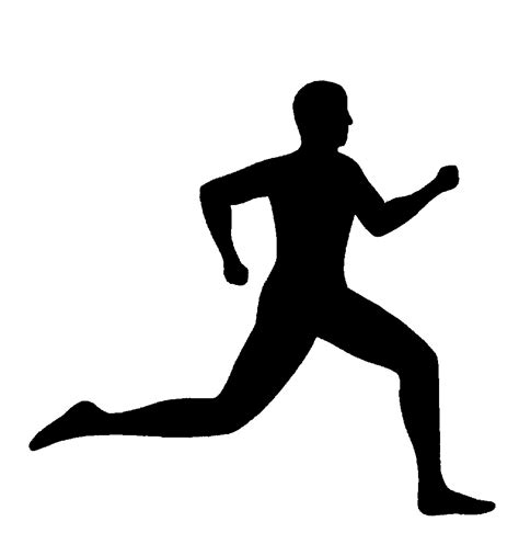 Person Running Black And White Man Running Clipart Wikiclipart