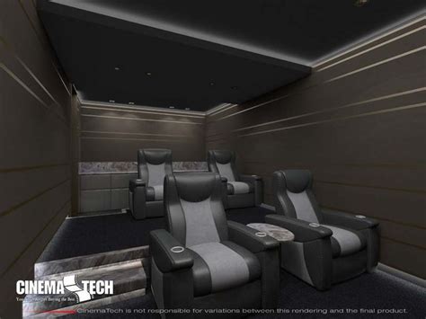 Small Home Theater Layout With Color Block Seating Small Luxury Homes