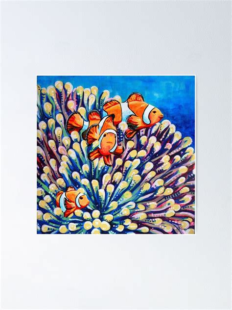 Clown Fish Poster By Eveiart Redbubble