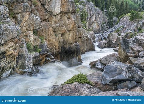 Poudre Falls At High Water Stock Image Image Of Whitewater 74454325