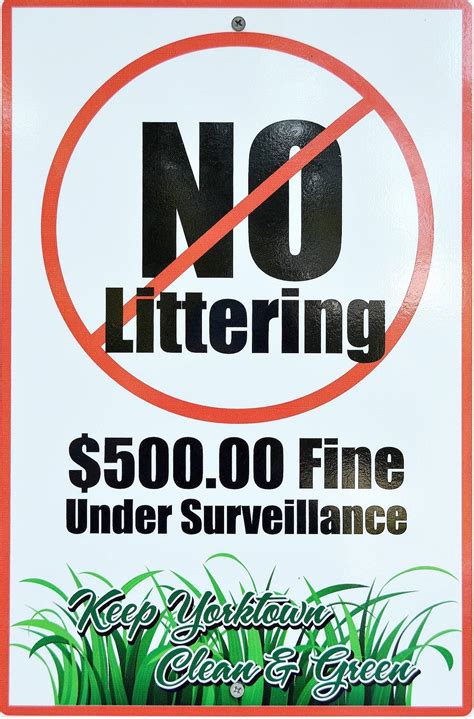 New Anti Littering Signs Posted In Yorktown News Tapinto