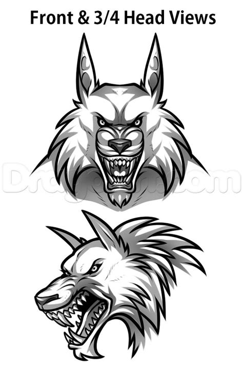 How To Draw Werewolves Step By Step Werewolves Monsters Free