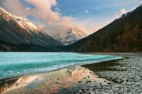 Sunset At Lake Kucherla In The Altai Mountains Photographed By Dmitry