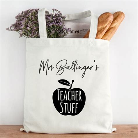 Personalised Teacher Tote Bag Teacher Tote Bag School Etsy Australia