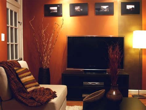 Like the bold burnt orange upholstered sofa inside sara and rich combs' laidback san francisco living room above. Burnt / Copper Orange - Medium Orange Living-room Wall ...