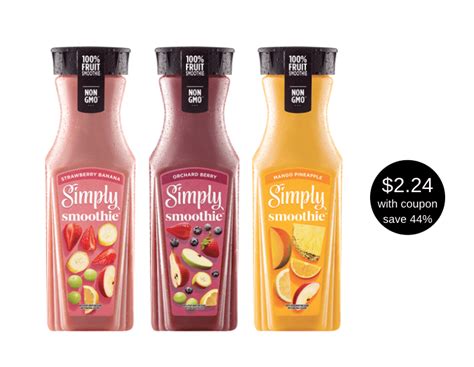NEW Simply Smoothie Coupon | Try 100% Real Fruit Smoothies for Just $2. ...