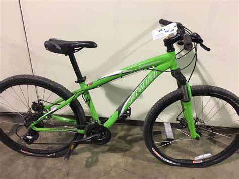 Green Specialized Hardrock 21 Speed Front Suspension Mountain Bike With