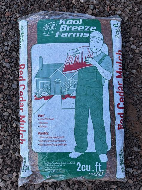 Red Cedar Mulch 2 Cu Ft Bag 56 Litres Kool Breeze Farms