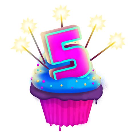 5th Birthday Cake Clipart